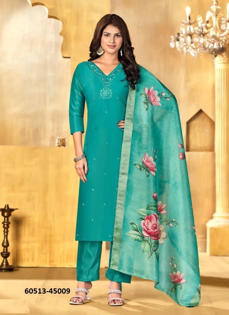 ALFAAZ 3 - Catalog # 60513 (Set of 12 Readymade Salwar Suits) MADE IN INDIA BY JAGRAASA