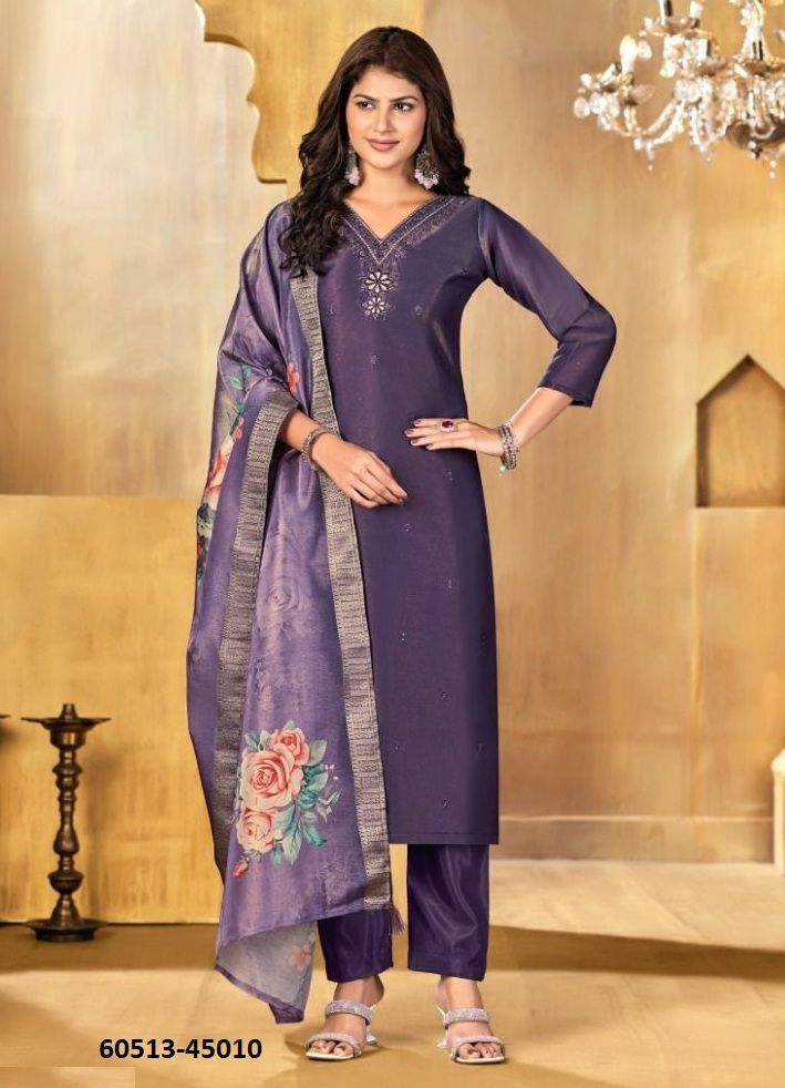 ALFAAZ 3 - Catalog # 60513 (Set of 12 Readymade Salwar Suits) MADE IN INDIA BY JAGRAASA