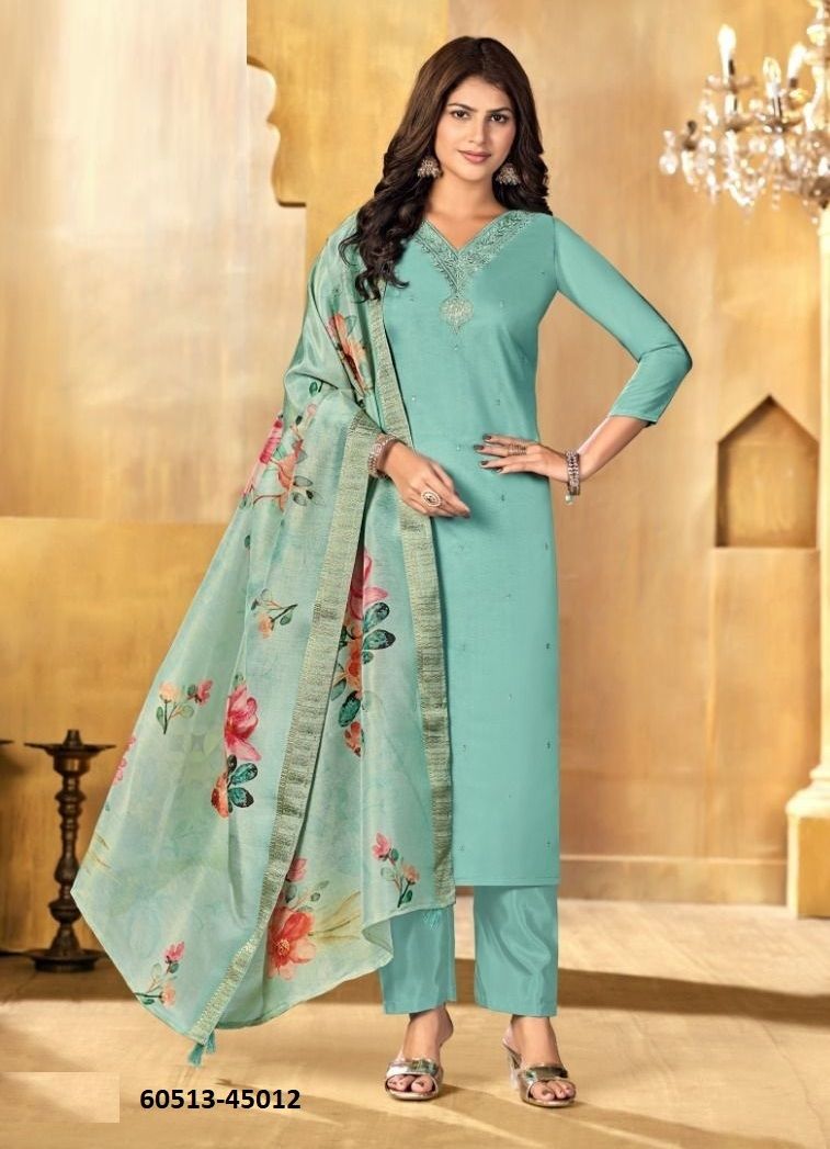 ALFAAZ 3 - Catalog # 60513 (Set of 12 Readymade Salwar Suits) MADE IN INDIA BY JAGRAASA