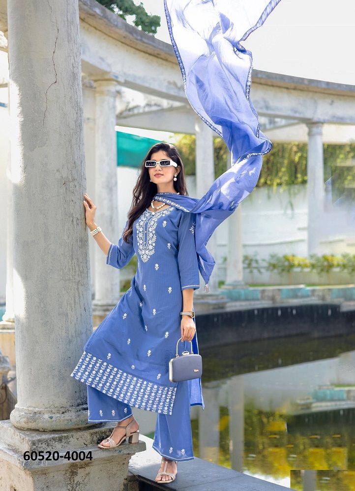 AARYA - Catalog # 60520 (Set of 6 Readymade Salwar Suits) MADE IN INDIA BY KADLEE FASHION