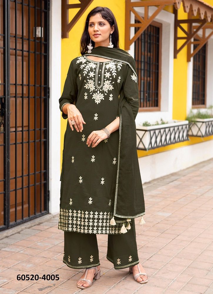 AARYA - Catalog # 60520 (Set of 6 Readymade Salwar Suits) MADE IN INDIA BY KADLEE FASHION
