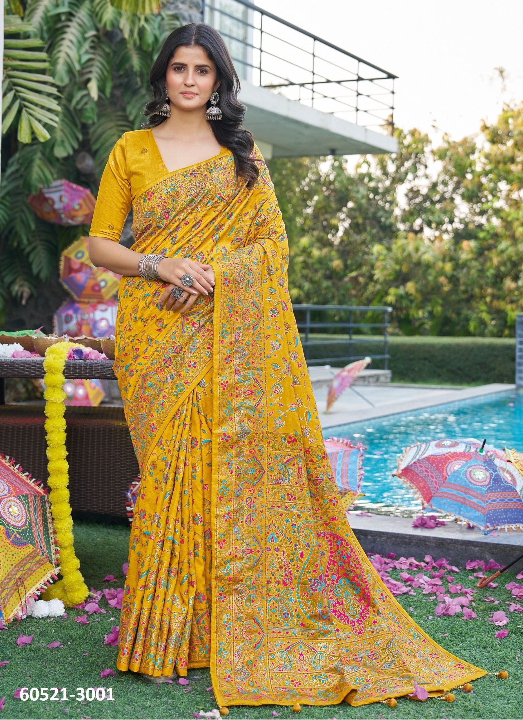 PASHMINA 3 - Catalog # 60521 (Set of 2 Sarees) MADE IN INDIA BY SHUBH SHREE CREATIONS PASHMINA 3 - Catalog # 60521 (Set of 2 Sarees) MADE IN INDIA BY SHUBH SHREE CREATIONS
