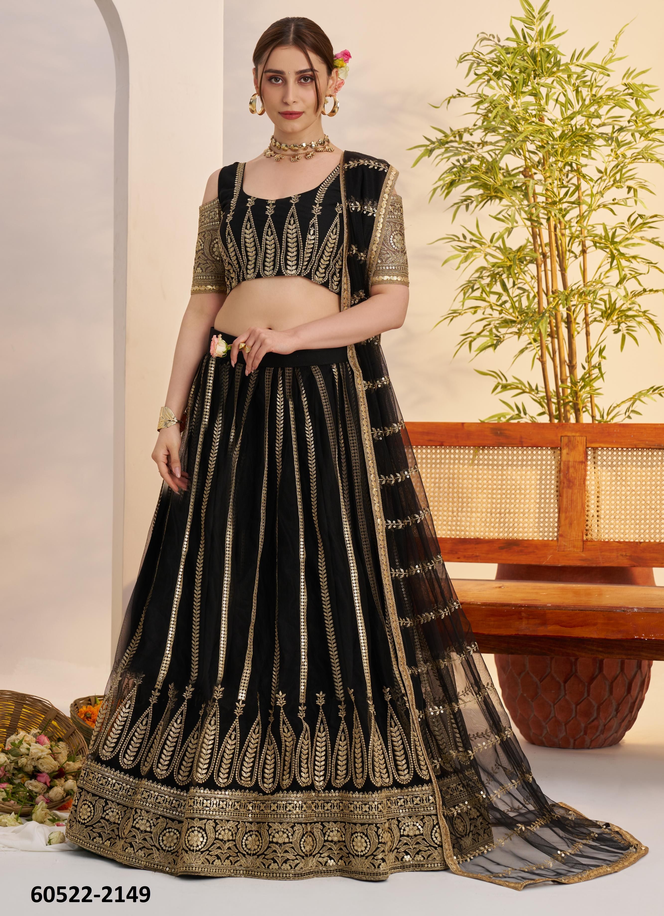 KELAYA 10 - Catalog # 60522 (Set of 5 Semi-Stitched Lehengas) MADE IN INDIA BY NARAYANI FASHION HOUSE