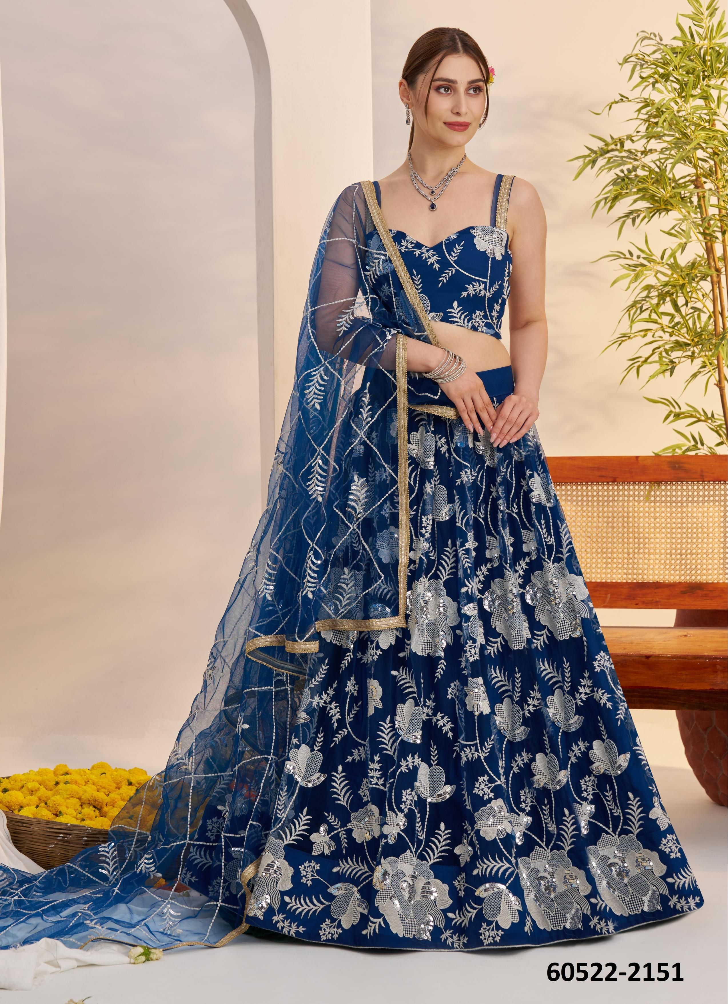 KELAYA 10 - Catalog # 60522 (Set of 5 Semi-Stitched Lehengas) MADE IN INDIA BY NARAYANI FASHION HOUSE