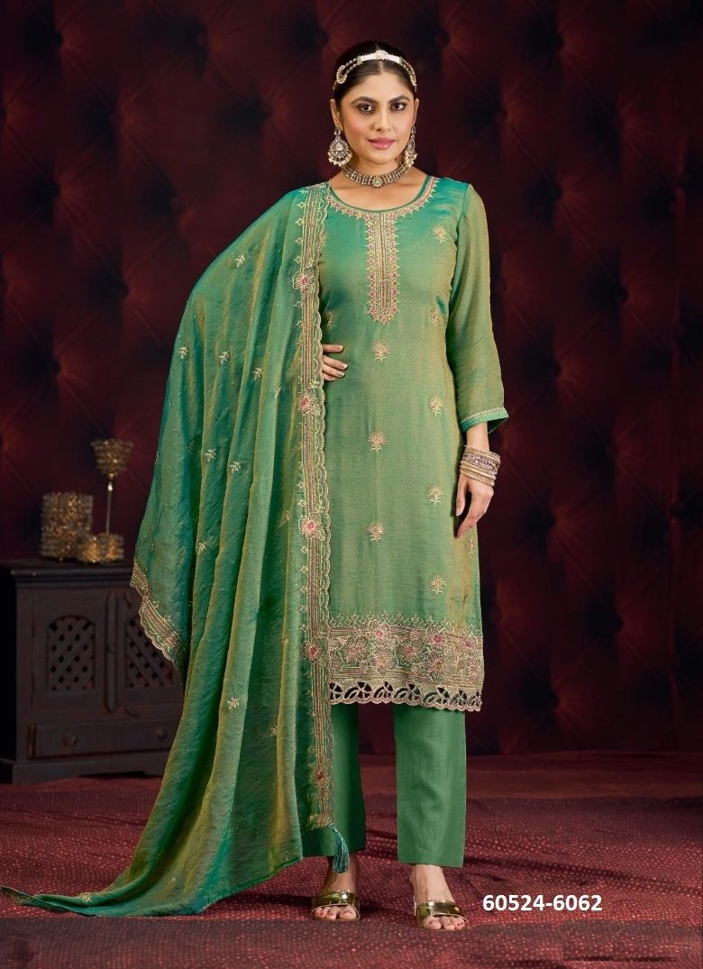 KASHISH - Catalog # 60524 (Set of 4 Semi-Stitched / Un-Stitched Suits) MADE IN INDIA BY KALARANG