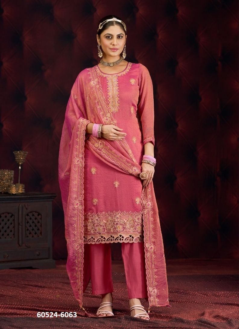 KASHISH - Catalog # 60524 (Set of 4 Semi-Stitched / Un-Stitched Suits) MADE IN INDIA BY KALARANG