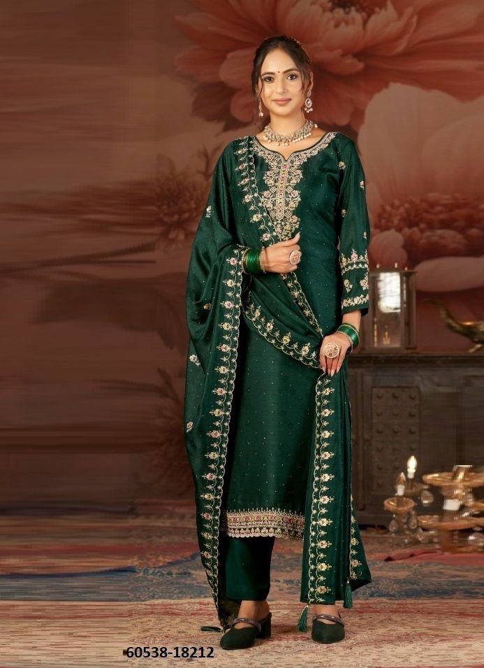 ELEONAI - Catalog # 60538 (Set of 6 Semi-Stitched / Un-Stitched Suits) MADE IN INDIA BY AAA BY KALARANG
