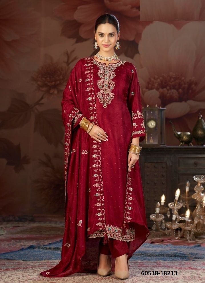 ELEONAI - Catalog # 60538 (Set of 6 Semi-Stitched / Un-Stitched Suits) MADE IN INDIA BY AAA BY KALARANG