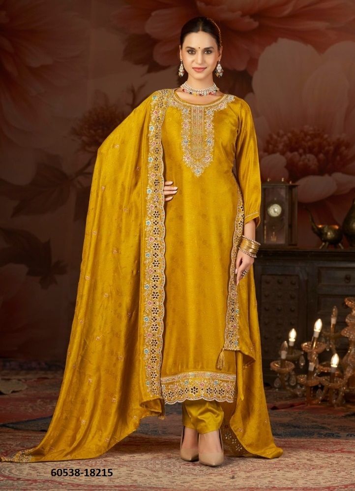 ELEONAI - Catalog # 60538 (Set of 6 Semi-Stitched / Un-Stitched Suits) MADE IN INDIA BY AAA BY KALARANG