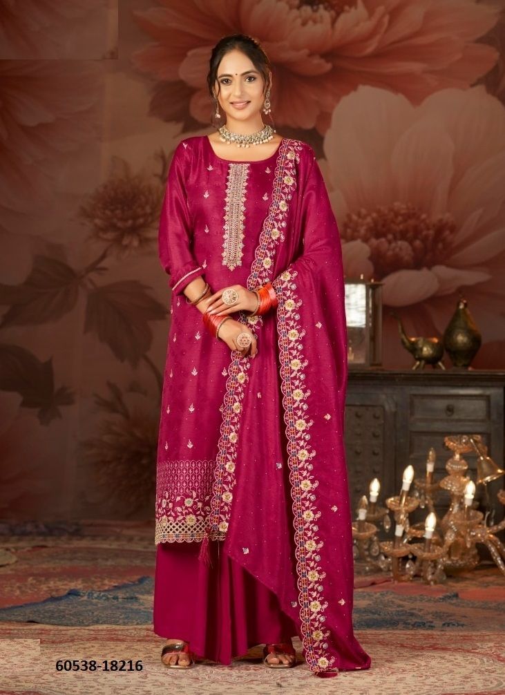 ELEONAI - Catalog # 60538 (Set of 6 Semi-Stitched / Un-Stitched Suits) MADE IN INDIA BY AAA BY KALARANG