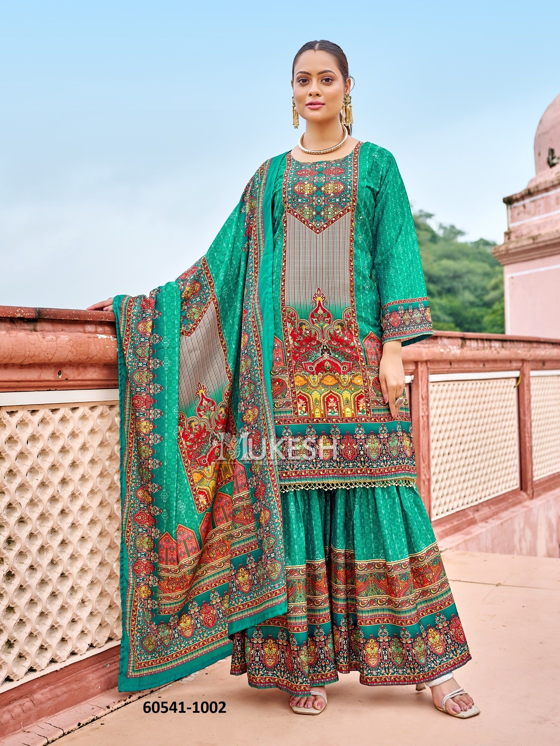 NOOR PAKISTANI - Catalog # 60541 (Set of 6 Readymade Salwar Suits) MADE IN INDIA BY MUKESH