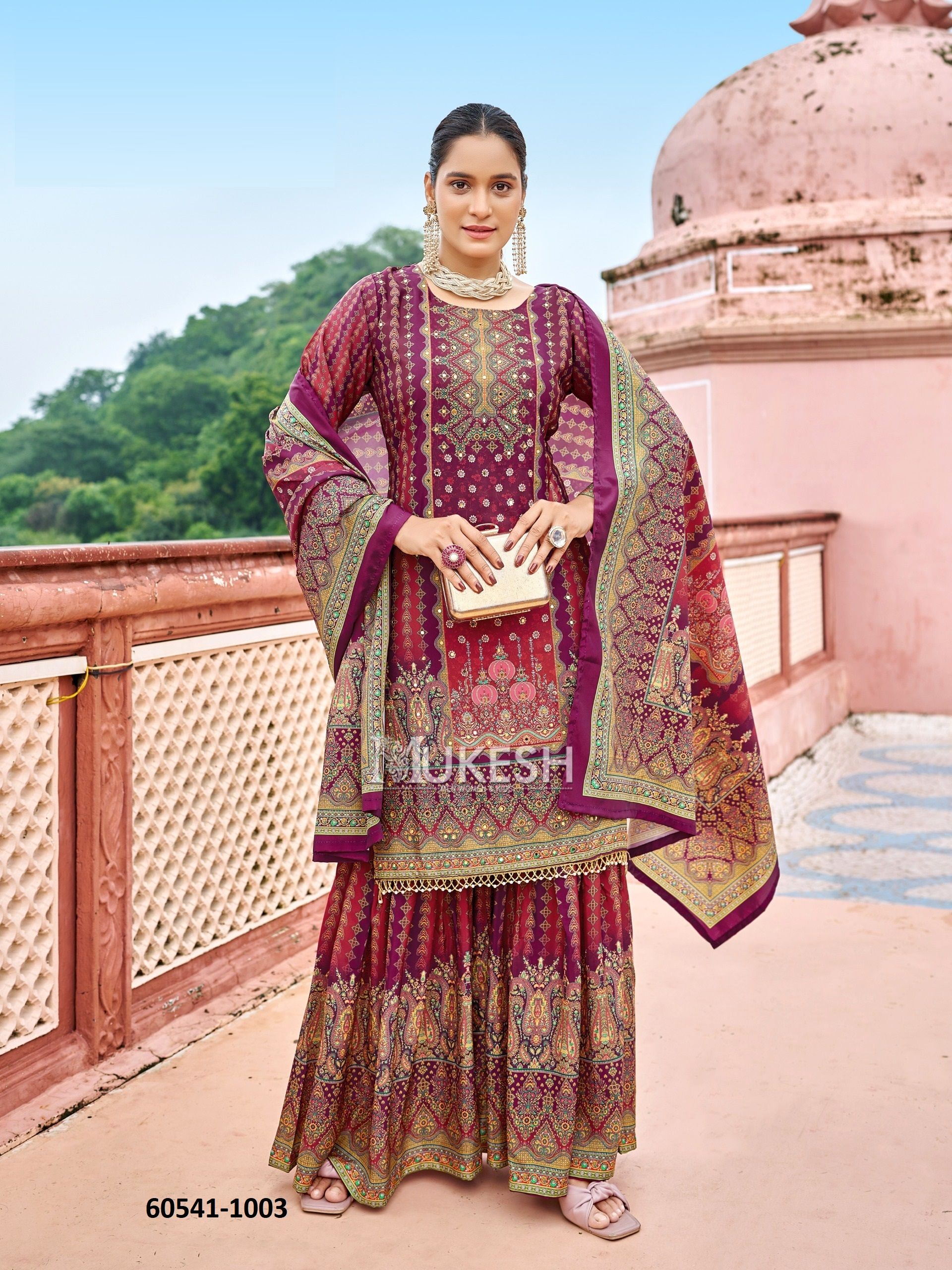 NOOR PAKISTANI - Catalog # 60541 (Set of 6 Readymade Salwar Suits) MADE IN INDIA BY MUKESH