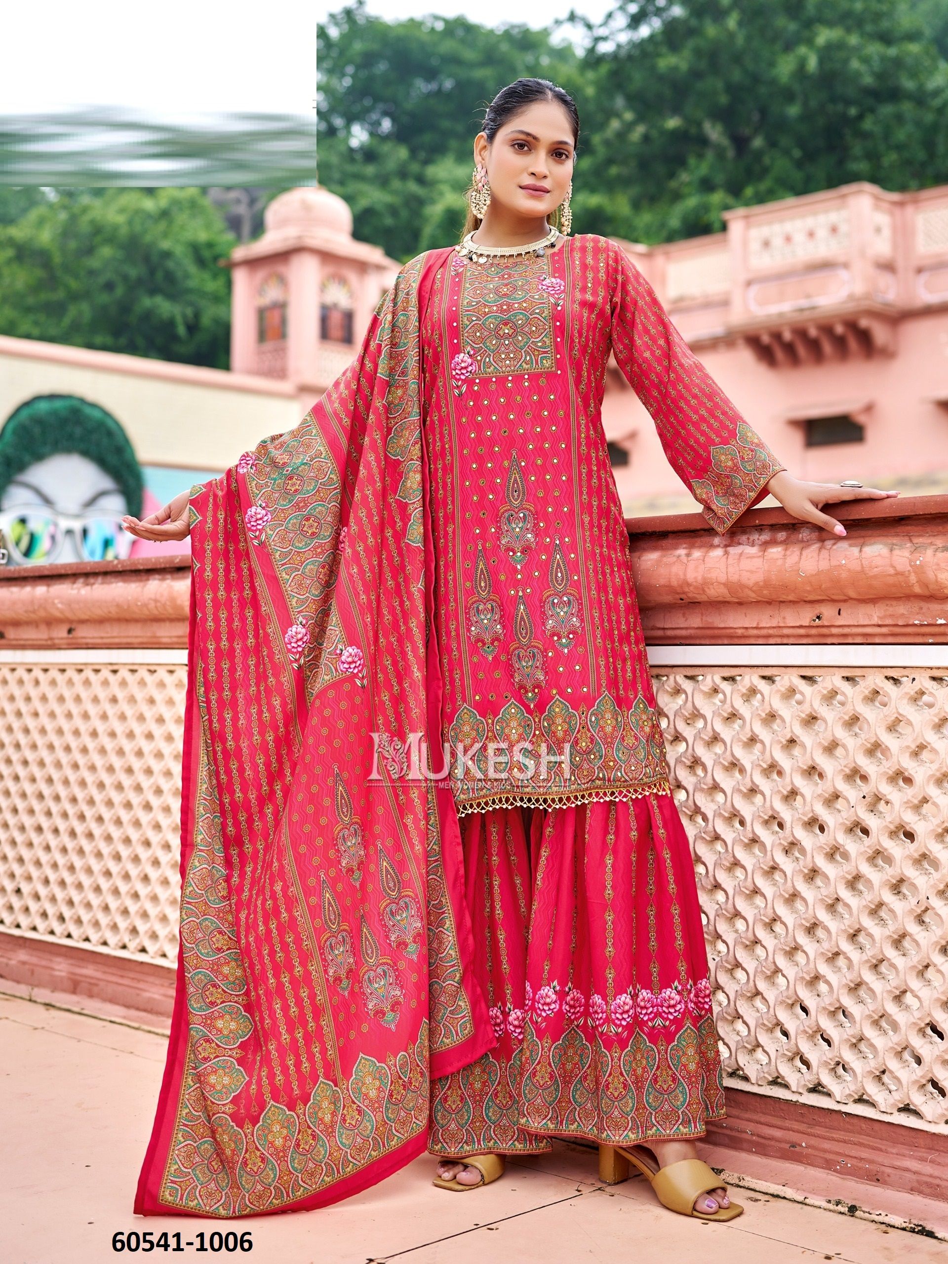NOOR PAKISTANI - Catalog # 60541 (Set of 6 Readymade Salwar Suits) MADE IN INDIA BY MUKESH