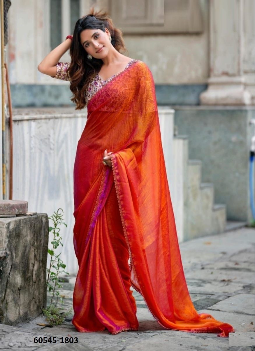 NEEL 18 - Catalog # 60545 (Set of 6 Sarees) MADE IN INDIA BY KASHVI CREATIONS