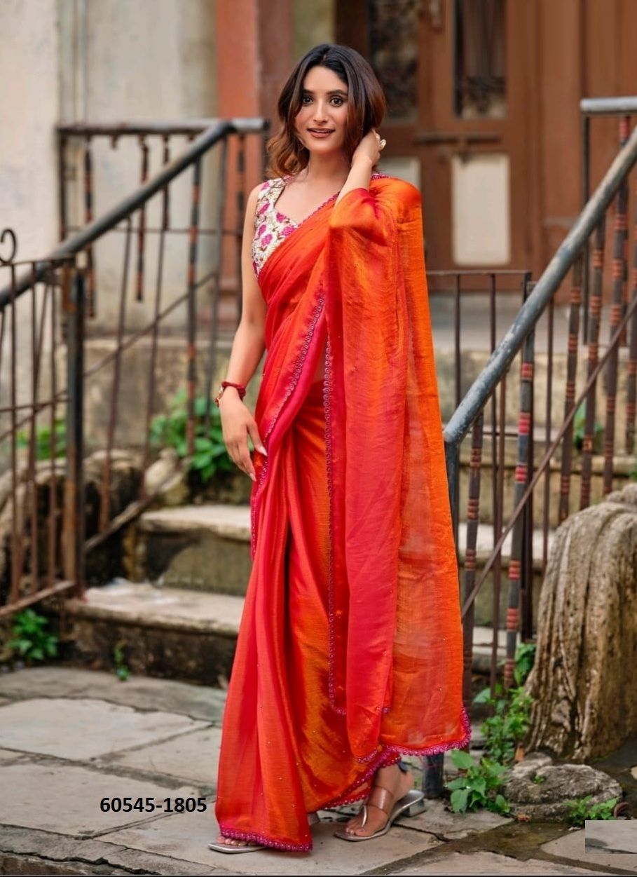 NEEL 18 - Catalog # 60545 (Set of 6 Sarees) MADE IN INDIA BY KASHVI CREATIONS