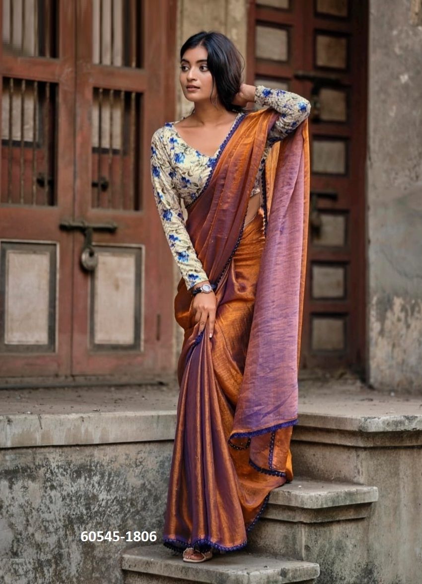 NEEL 18 - Catalog # 60545 (Set of 6 Sarees) MADE IN INDIA BY KASHVI CREATIONS