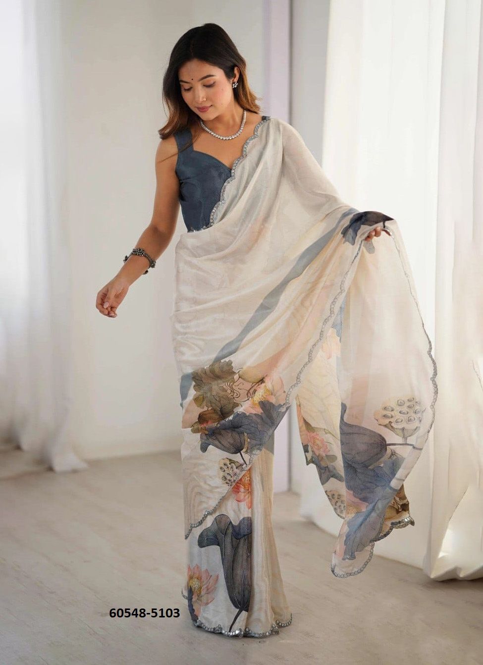 RAAS - Catalog # 60548 (Set of 6 Sarees) MADE IN INDIA BY DESI MUSE