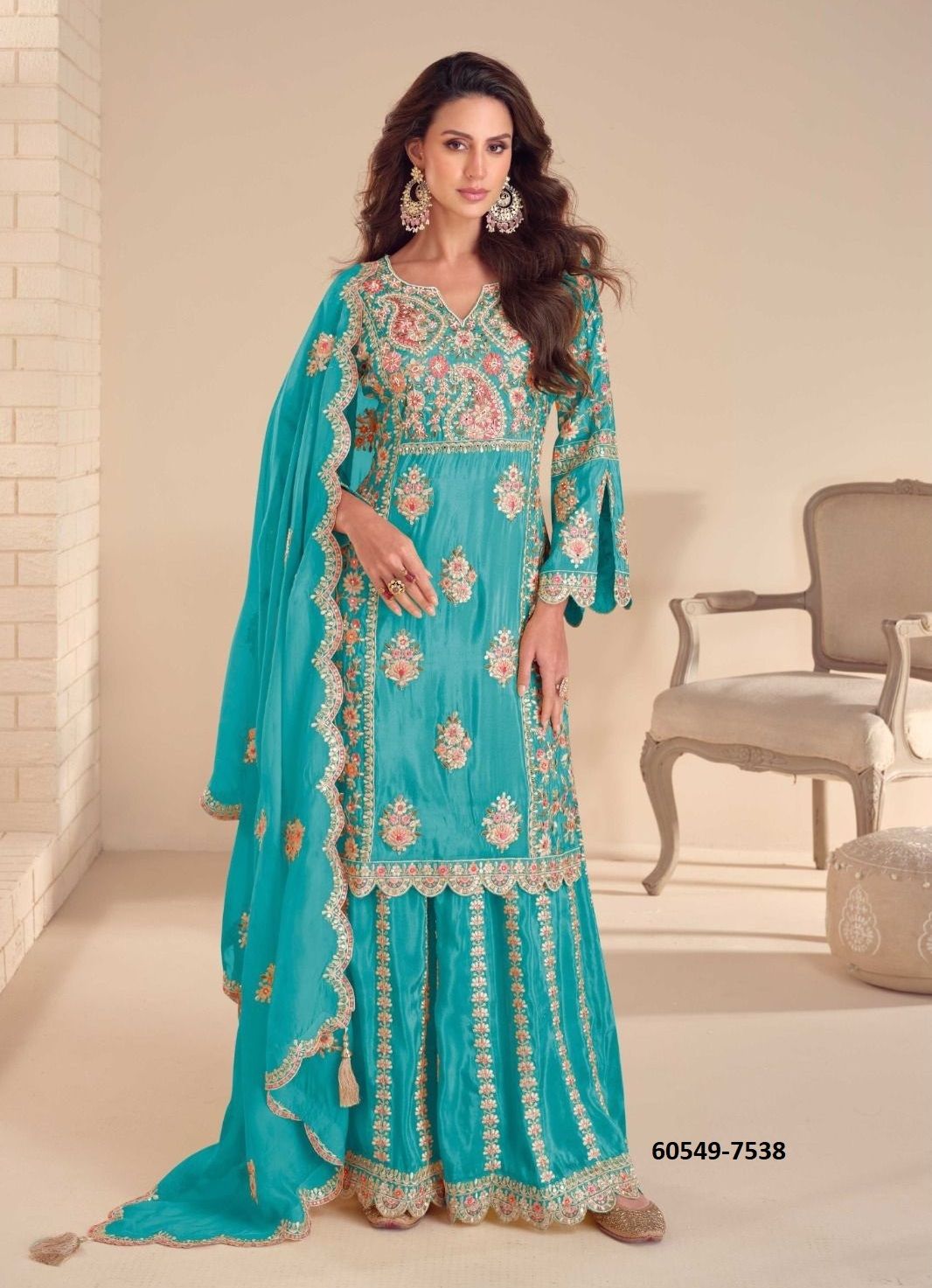 MARIYA - Catalog # 60549 (Set of 3 Readymade Salwar Suits) MADE IN INDIA BY GULKAYRA DESIGNER