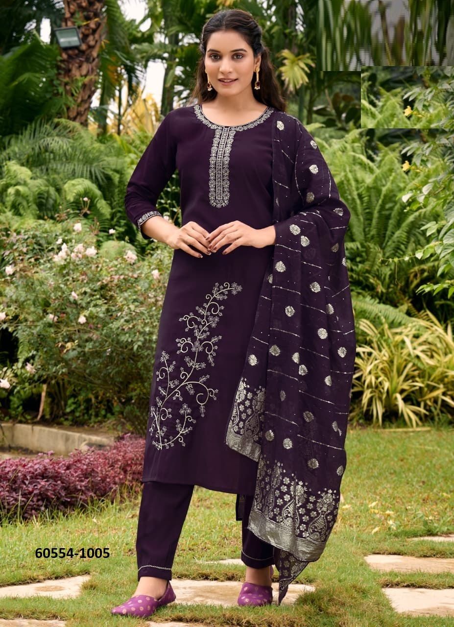 SHAGUN - Catalog # 60554 (Set of 6 Readymade Salwar Suits) MADE IN INDIA BY OSSM