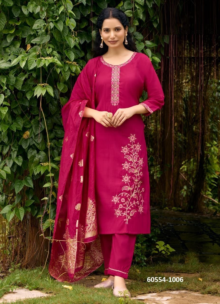 SHAGUN - Catalog # 60554 (Set of 6 Readymade Salwar Suits) MADE IN INDIA BY OSSM