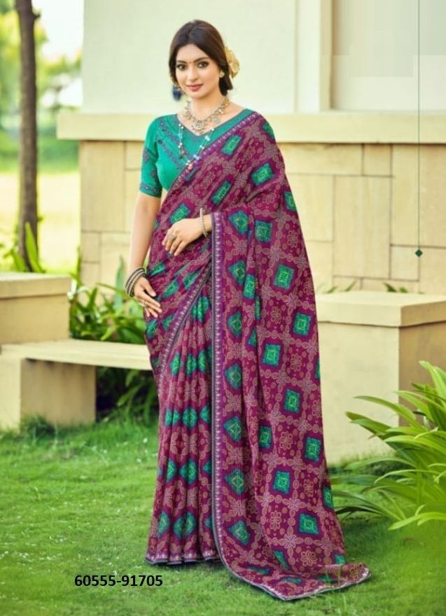 SINDOOR - Catalog # 60555 (Set of 12 Sarees) MADE IN INDIA BY VIPUL FASHIONS