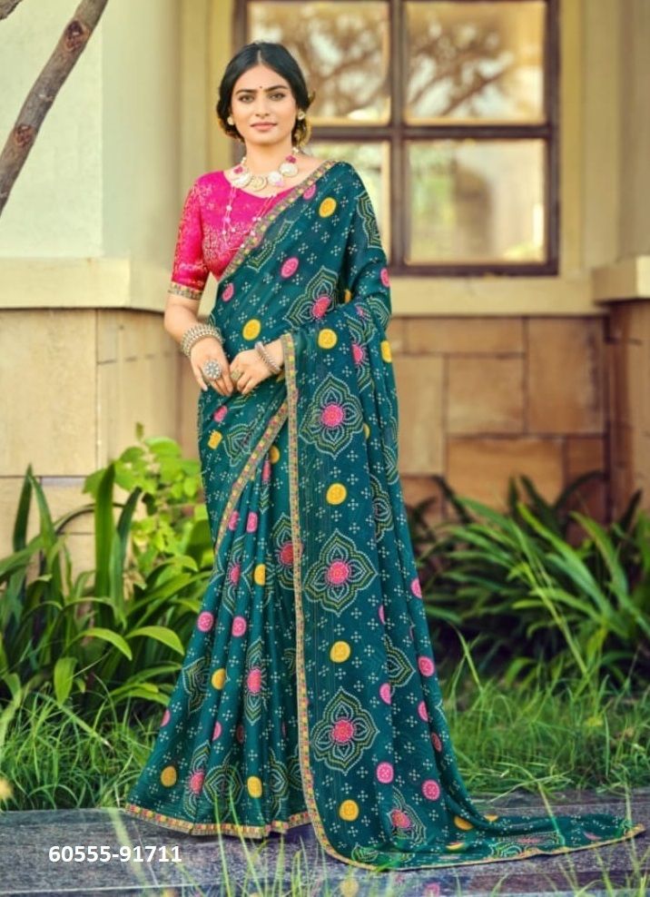 SINDOOR - Catalog # 60555 (Set of 12 Sarees) MADE IN INDIA BY VIPUL FASHIONS