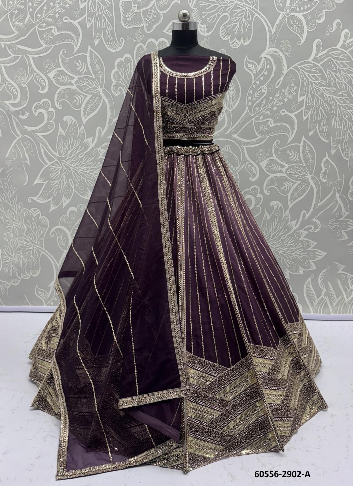 SERIES 2901 TO 2906 - Catalog # 60556 (Set of 22 Semi-Stitched Lehengas) MADE IN INDIA BY STROLLAY ®