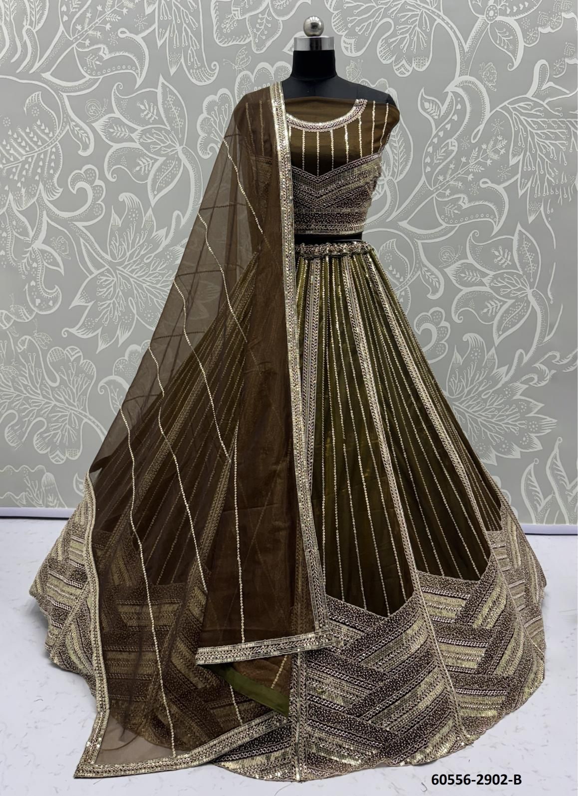 SERIES 2901 TO 2906 - Catalog # 60556 (Set of 22 Semi-Stitched Lehengas) MADE IN INDIA BY STROLLAY ®