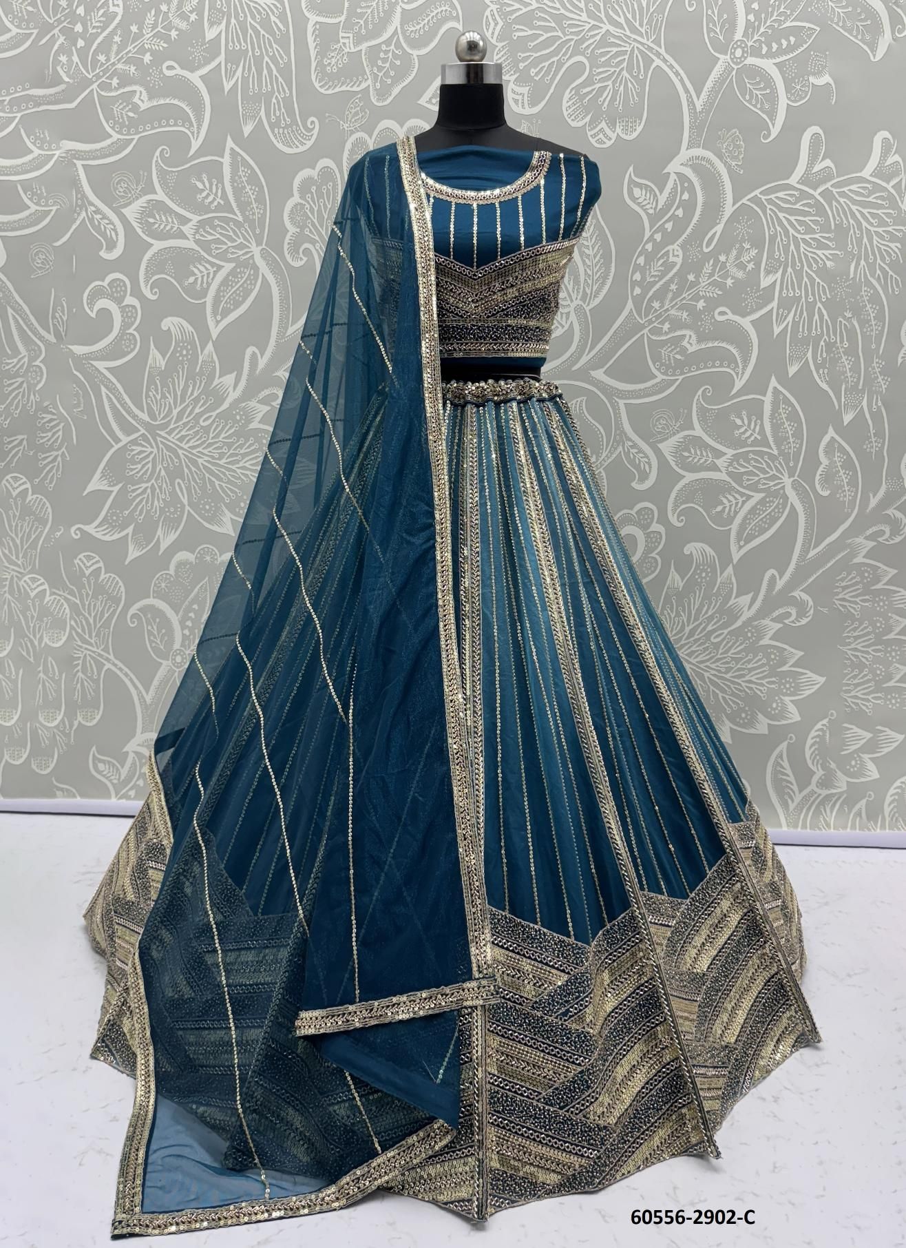 SERIES 2901 TO 2906 - Catalog # 60556 (Set of 22 Semi-Stitched Lehengas) MADE IN INDIA BY STROLLAY ®