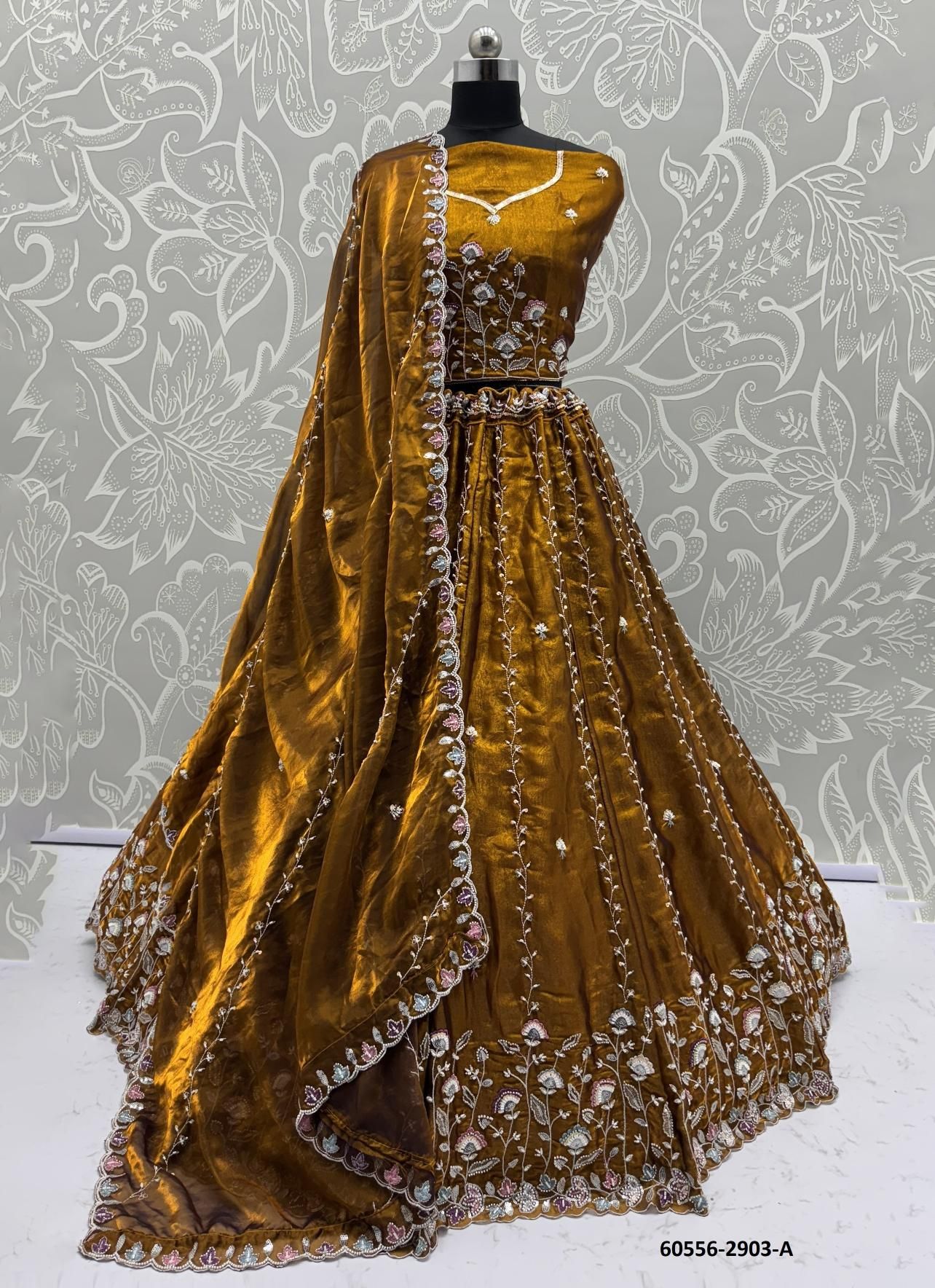 SERIES 2901 TO 2906 - Catalog # 60556 (Set of 22 Semi-Stitched Lehengas) MADE IN INDIA BY STROLLAY ®