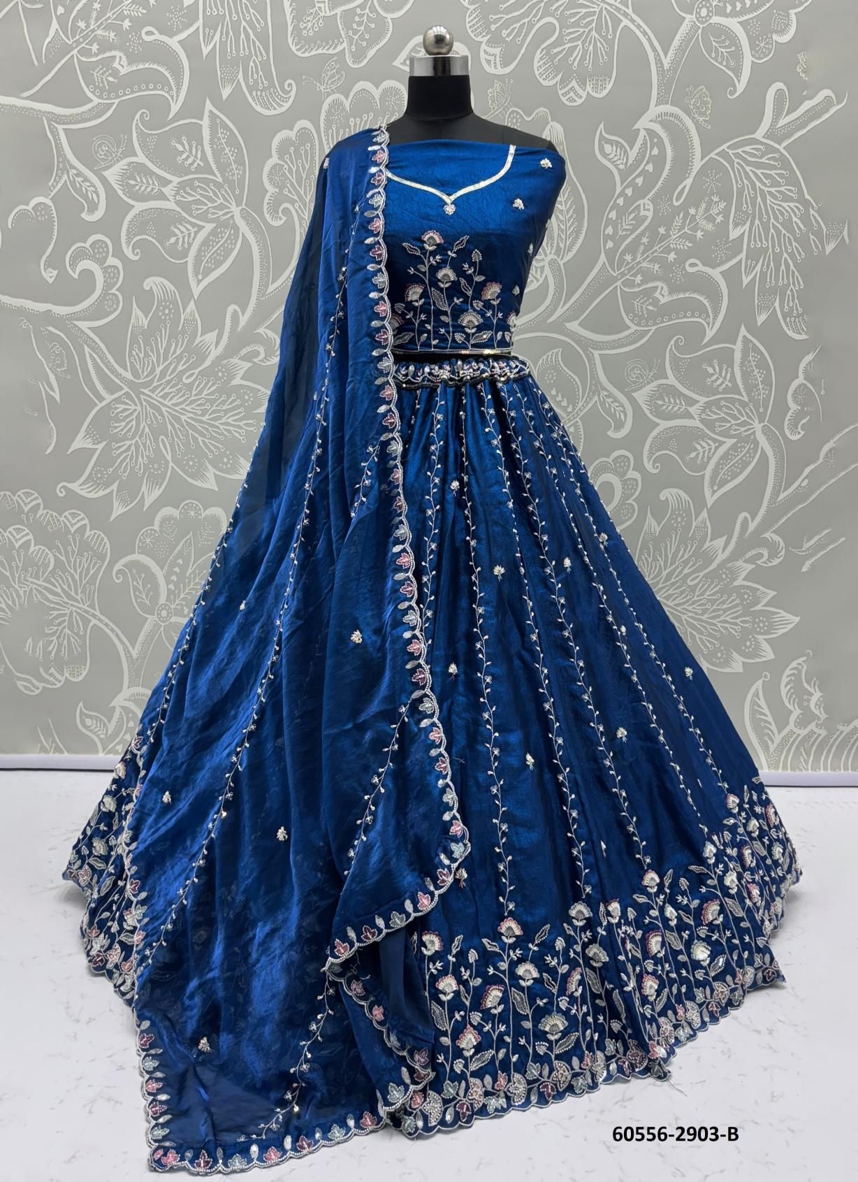 SERIES 2901 TO 2906 - Catalog # 60556 (Set of 22 Semi-Stitched Lehengas) MADE IN INDIA BY STROLLAY ®