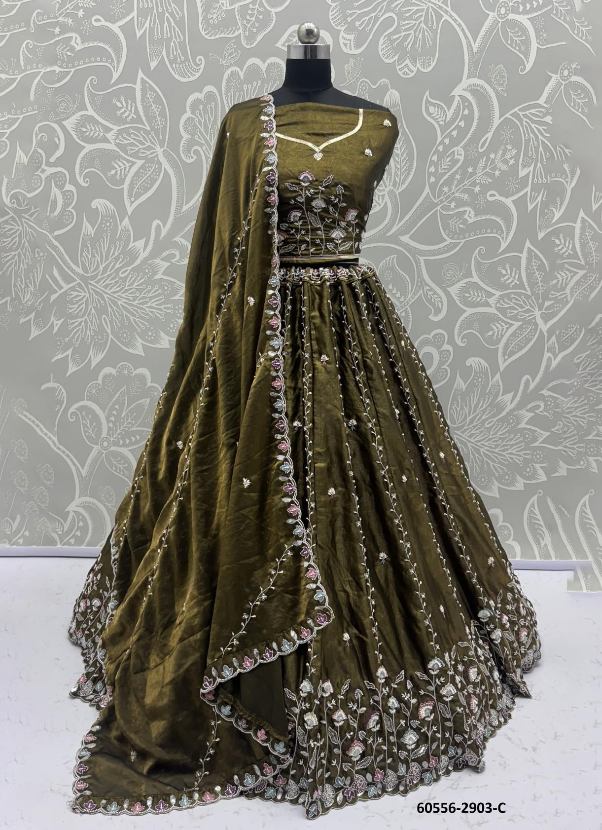 SERIES 2901 TO 2906 - Catalog # 60556 (Set of 22 Semi-Stitched Lehengas) MADE IN INDIA BY STROLLAY ®