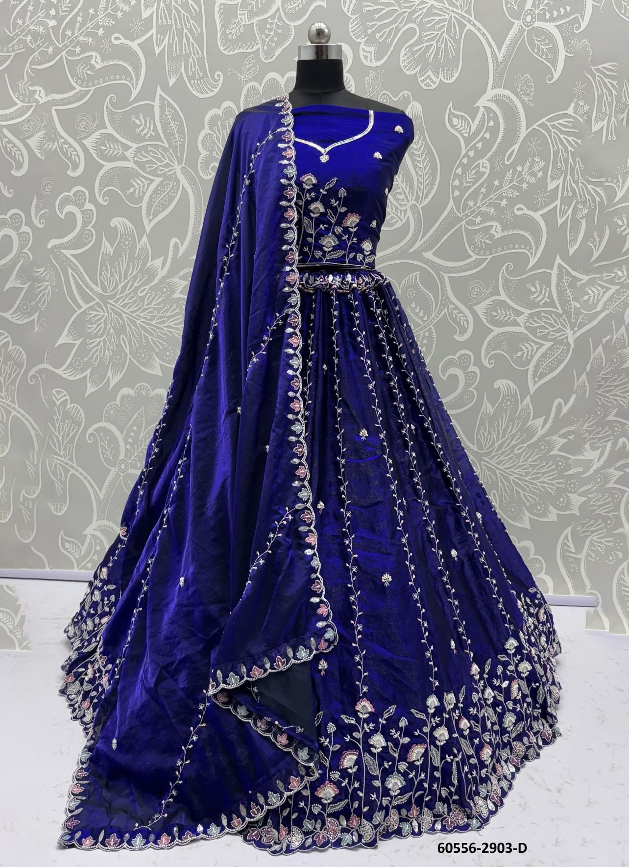 SERIES 2901 TO 2906 - Catalog # 60556 (Set of 22 Semi-Stitched Lehengas) MADE IN INDIA BY STROLLAY ®