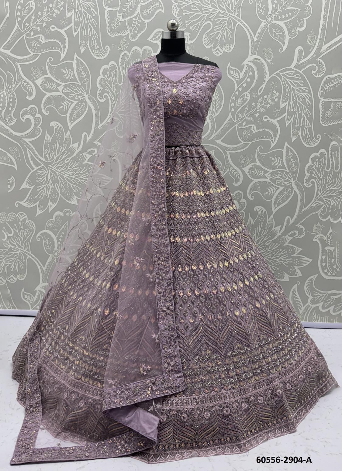 SERIES 2901 TO 2906 - Catalog # 60556 (Set of 22 Semi-Stitched Lehengas) MADE IN INDIA BY STROLLAY ®