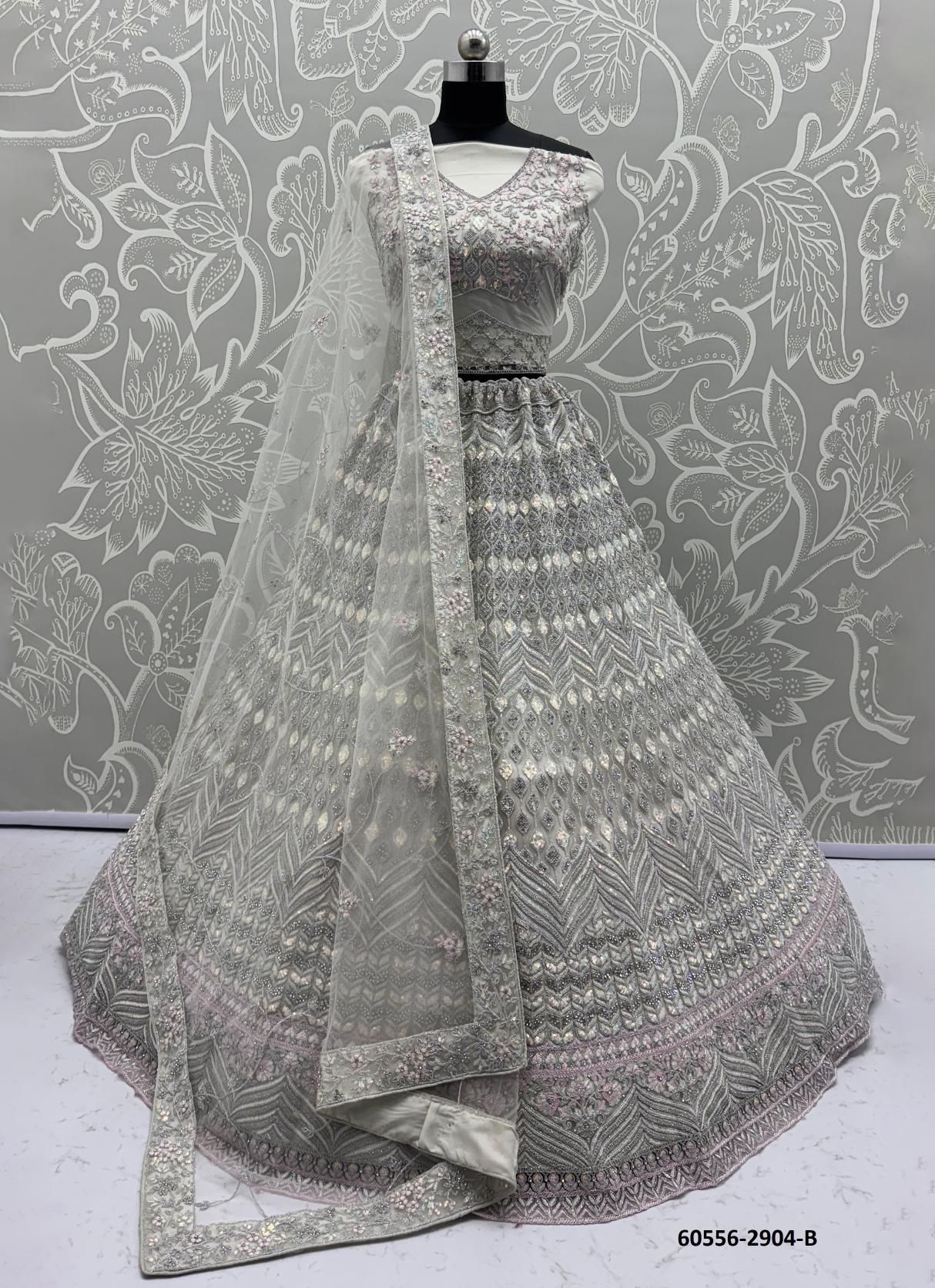 SERIES 2901 TO 2906 - Catalog # 60556 (Set of 22 Semi-Stitched Lehengas) MADE IN INDIA BY STROLLAY ®