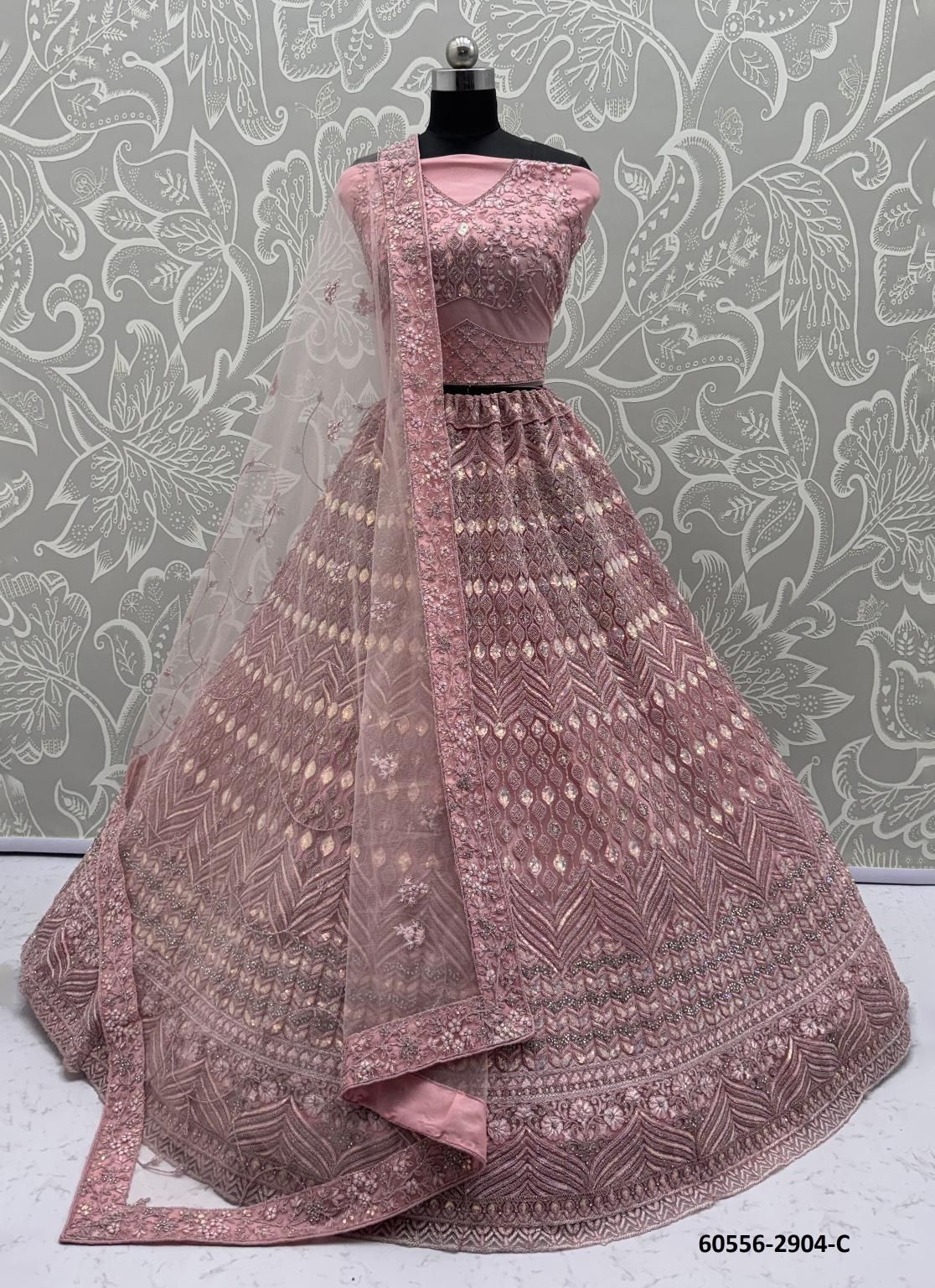 SERIES 2901 TO 2906 - Catalog # 60556 (Set of 22 Semi-Stitched Lehengas) MADE IN INDIA BY STROLLAY ®
