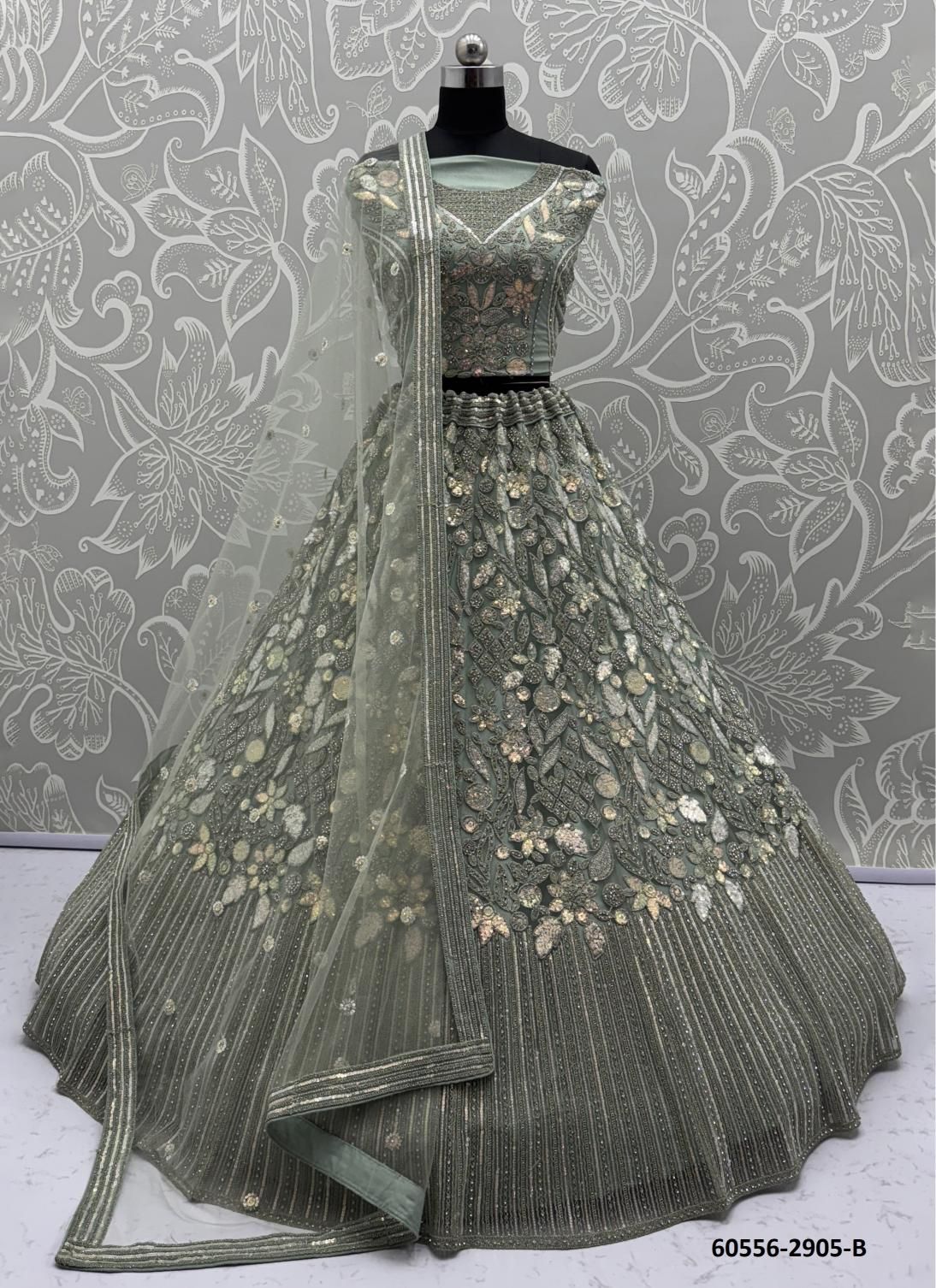 SERIES 2901 TO 2906 - Catalog # 60556 (Set of 22 Semi-Stitched Lehengas) MADE IN INDIA BY STROLLAY ®