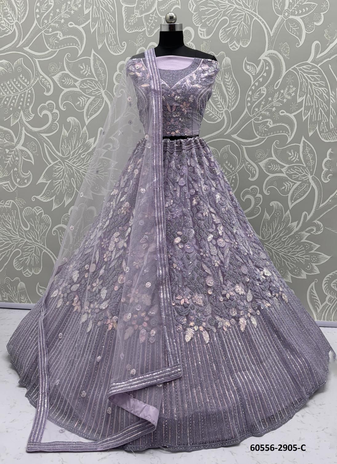 SERIES 2901 TO 2906 - Catalog # 60556 (Set of 22 Semi-Stitched Lehengas) MADE IN INDIA BY STROLLAY ®