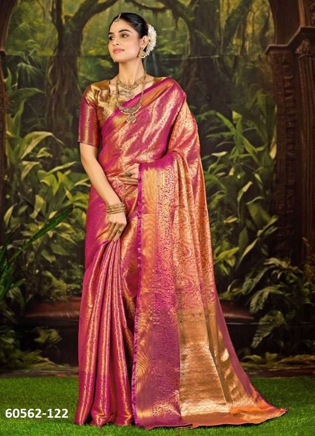 PANGHAT - Catalog # 60562 (Set of 4 Sarees) MADE IN INDIA BY SERENGETI