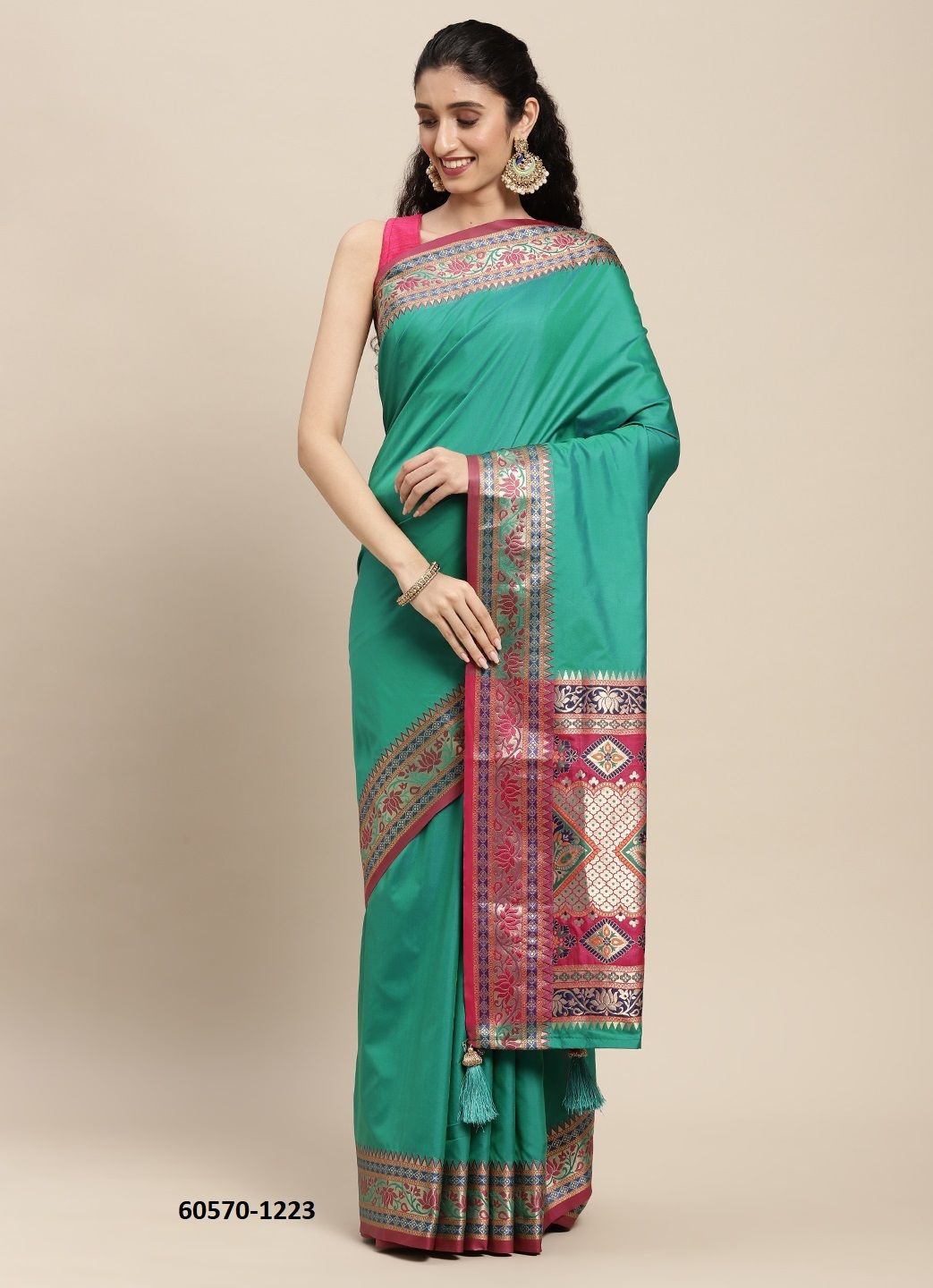 KAYAN SILK - Catalog # 60570 (Set of 6 Sarees) MADE IN INDIA BY DESI MUSE