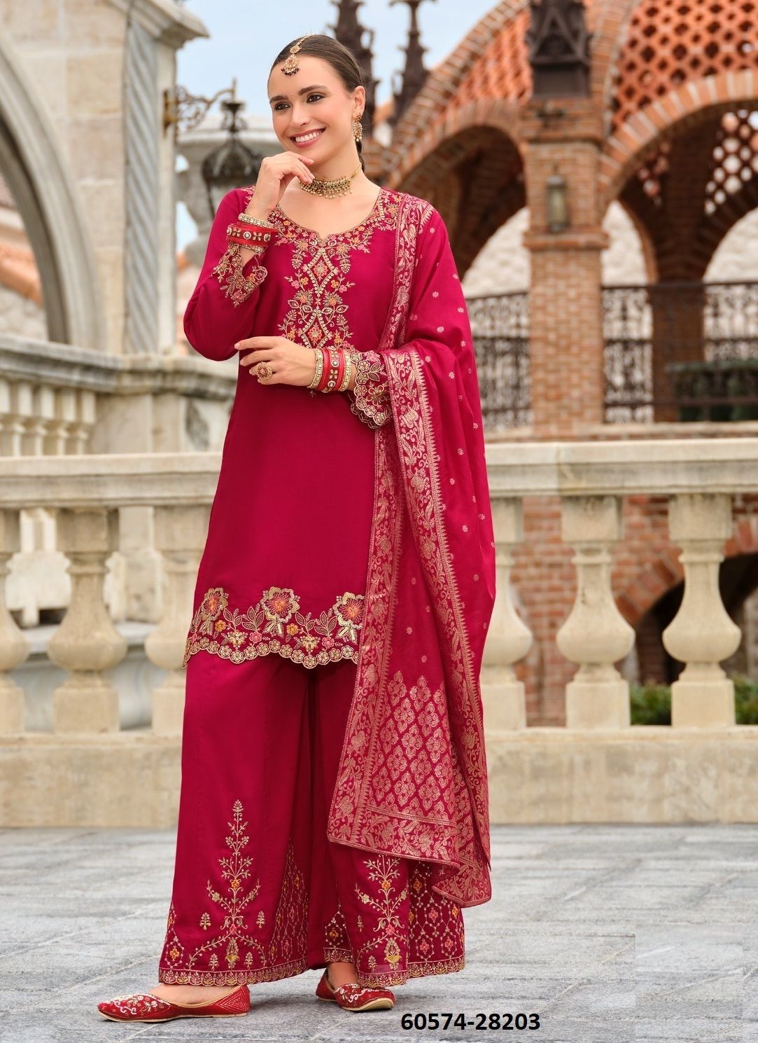 SUHAGINI - Catalog # 60574 (Set of 4 Readymade Salwar Suits) MADE IN INDIA BY LILY & LALI