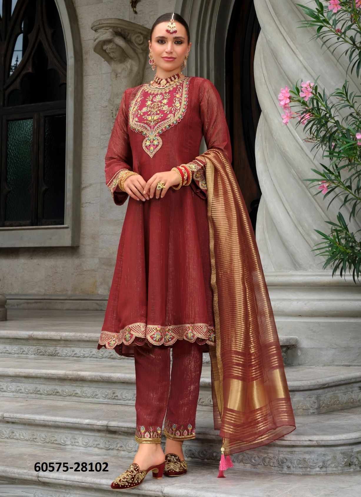 KARWA ANARKALI 2025 EDITION - Catalog # 60575 (Set of 4 Readymade Salwar Suits) MADE IN INDIA BY LILY & LALI