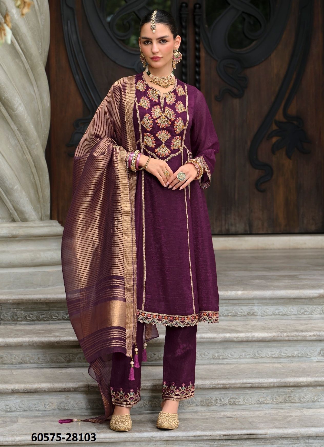 KARWA ANARKALI 2025 EDITION - Catalog # 60575 (Set of 4 Readymade Salwar Suits) MADE IN INDIA BY LILY & LALI