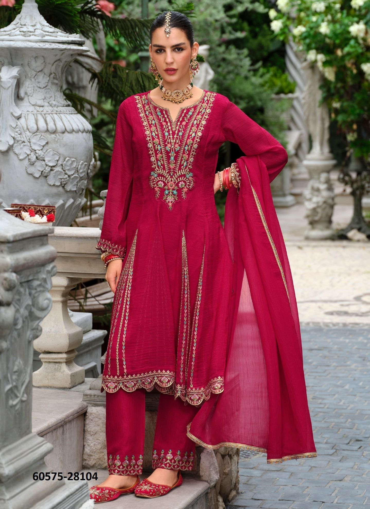 KARWA ANARKALI 2025 EDITION - Catalog # 60575 (Set of 4 Readymade Salwar Suits) MADE IN INDIA BY LILY & LALI
