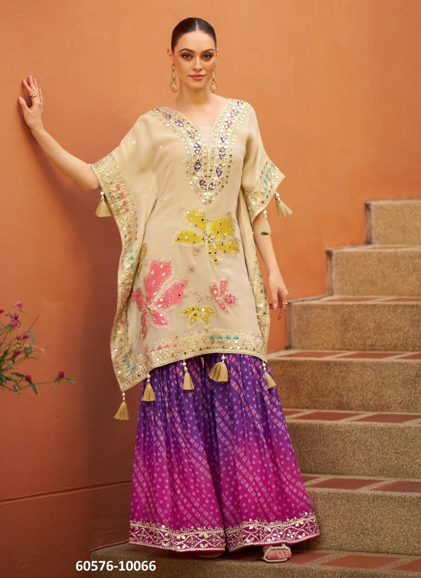 MAGIC - Catalog # 60576 (Set of 4 Readymade Salwar Suits) MADE IN INDIA BY SAYURI DESIGNER