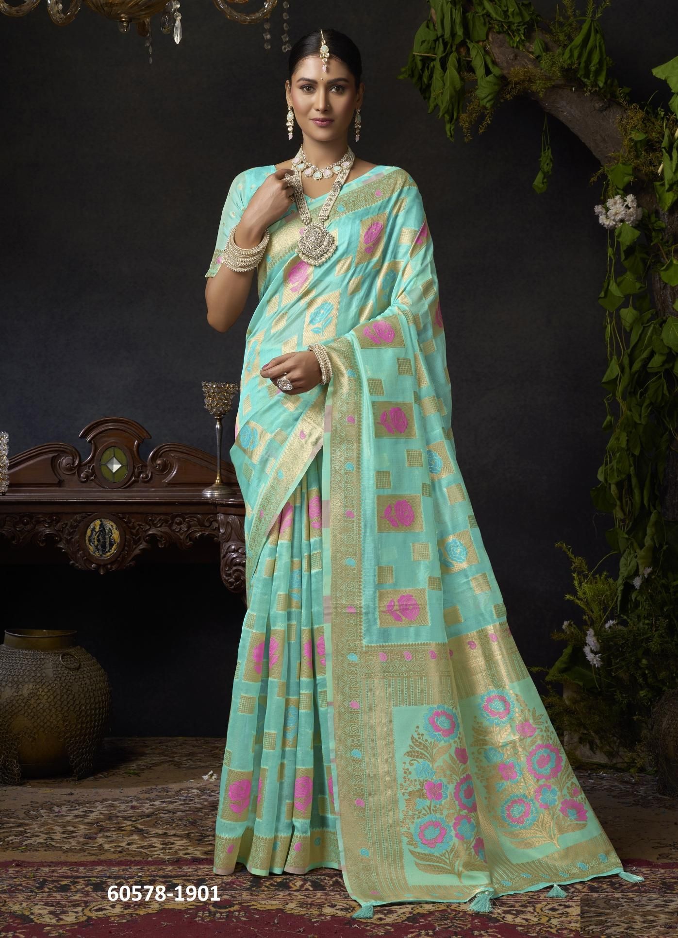 SUNDARI - Catalog # 60578 (Set of 4 Sarees) MADE IN INDIA BY GOBUNI SUNDARI - Catalog # 60578 (Set of 4 Sarees) MADE IN INDIA BY GOBUNI