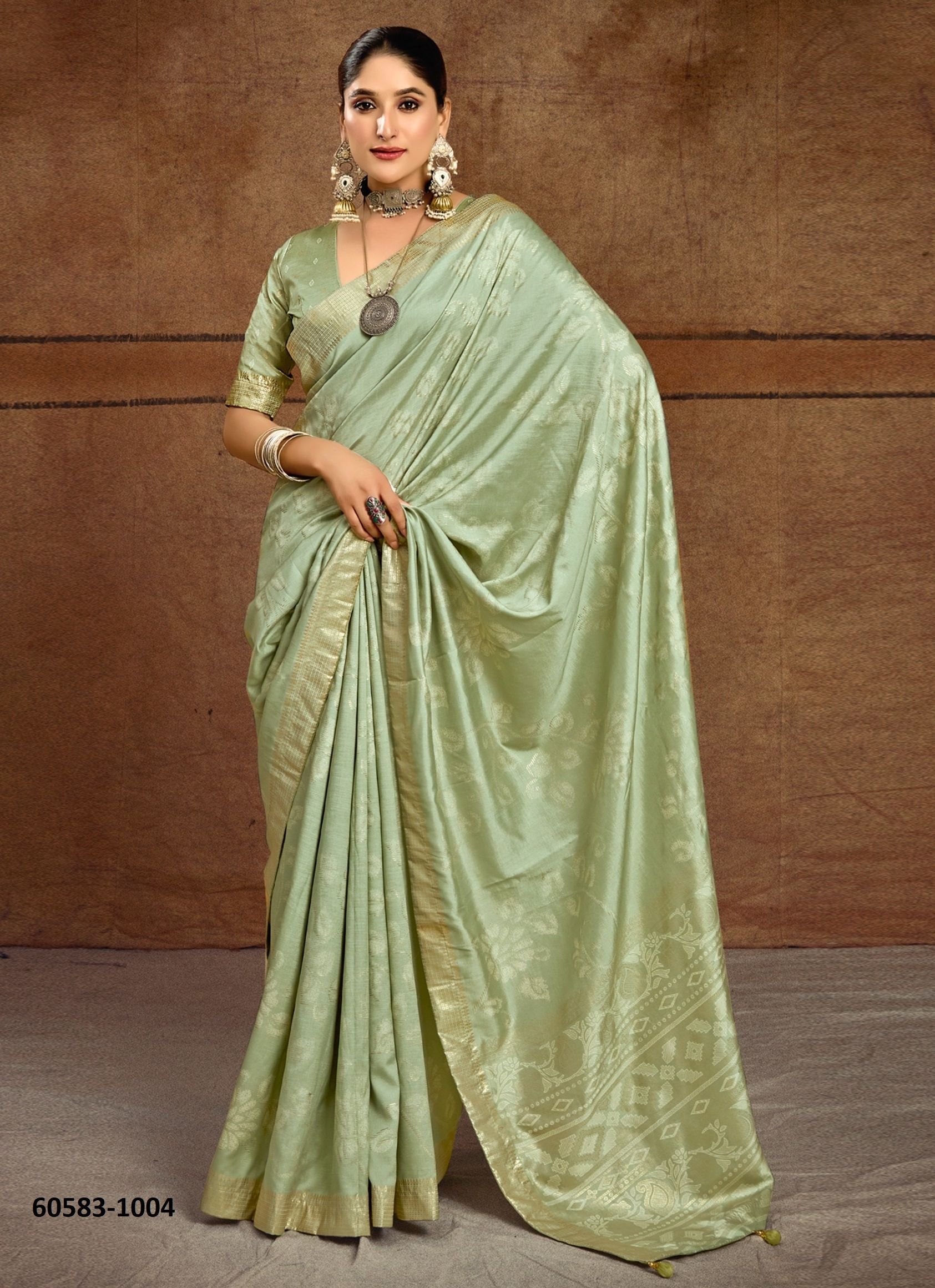 TISHNA - Catalog # 60583 (Set of 6 Sarees) MADE IN INDIA BY JAGRAASA