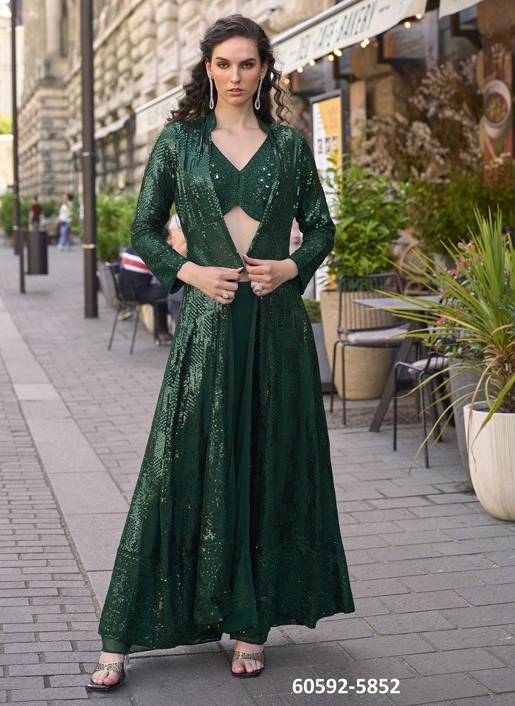 RUBAL - Catalog # 60592 (Set of 4 Indo-Western Outfits) MADE IN INDIA BY SAYURI DESIGNER