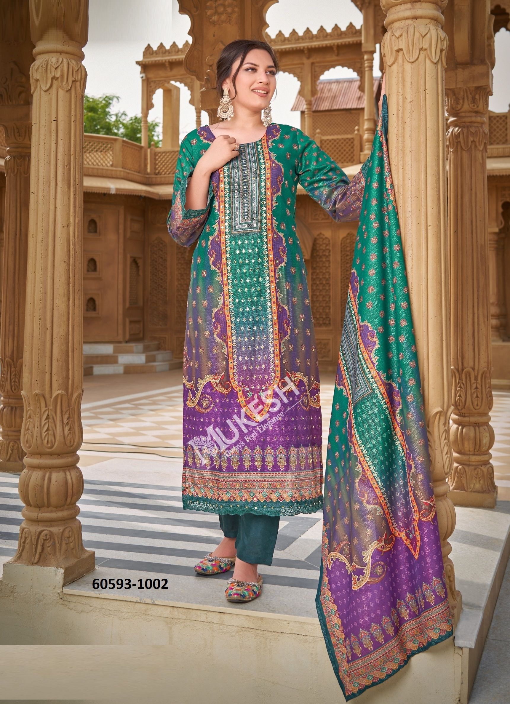 SHIBRA - Catalog # 60593 (Set of 5 Readymade Salwar Suits) MADE IN INDIA BY MEHERIYA