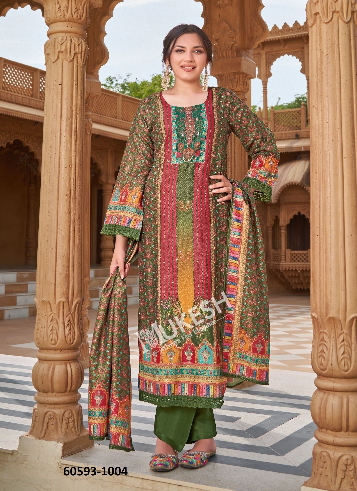 SHIBRA - Catalog # 60593 (Set of 5 Readymade Salwar Suits) MADE IN INDIA BY MEHERIYA